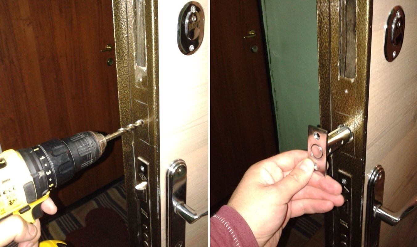 сменить личинку замка входной металлической двери